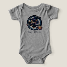 かわいい魔女ハロウィーンコスチュームD3 ベビーTシャツ