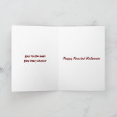 かわいい魔女ハロウィーントリックまたはトリートグリーティングカード カード (内部)