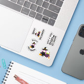 かわいい魔女ハロウィーン応援ステッカーパック シール (ノートパソコンとiPhone)