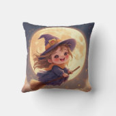 かわいい魔女ハロウィーン枕 – デコ不気味ール クッション (裏面)