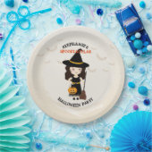 かわいい魔女ハローウィンパーティ ペーパープレート (パーティー)