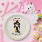 かわいい魔女ハローウィンパーティ ペーパープレート (パーティー)