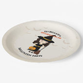 かわいい魔女ハローウィンパーティ ペーパープレート (アングル)