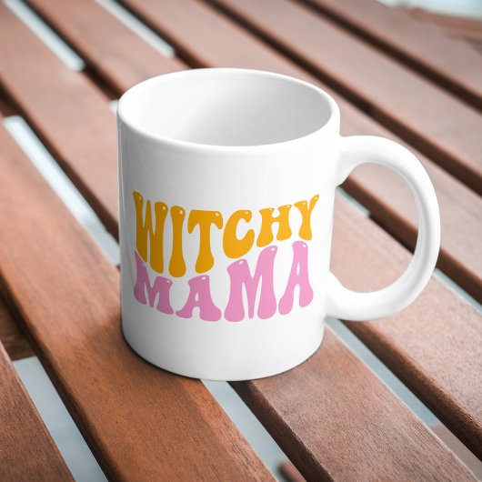 かわいい魔女ママ モム ウィッチ ハロウィン コーヒーマグカップ