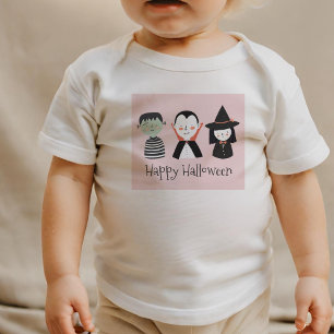 かわいい魔女ヴァンパイアモンスターハロウィーン ベビーTシャツ