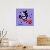 かわいい魔女名前をカスタムするハロウィーンポスター ポスター (キッチン)