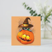 かわいい魔女猫とカボチャのハロウィーンの友達 (スタンド正面)