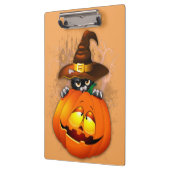 かわいい魔女猫とカボチャのハロウィーンの友達 クリップボード (左)