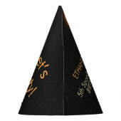 かわいい魔女猫とカボチャ誕生日 パーティーハット (裏面)