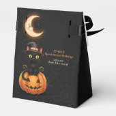 かわいい魔女猫とカボチャ誕生日 フェイバーボックス (裏面サイド)