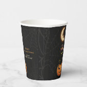 かわいい魔女猫とカボチャ誕生日 紙コップ (右)