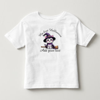 かわいい魔女猫 - かわいいハロウィンの子供服Tシャツ トドラーTシャツ