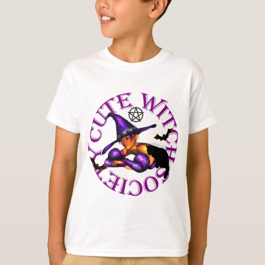 かわいい魔女社会のトリックまたは治療 Tシャツ (正面)