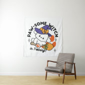 かわいい魔女見習い - ハロウィンの犬 タペストリー (インサイチュ)