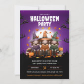 かわいい魔女読の本キッズ衣装ハロウィーン 招待状 (正面)