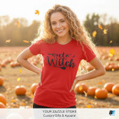 かわいい魔女赤い女性ハロウィン Tシャツ