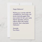 かわいい魔女2羽の鳥、ハッピーハローウィン (裏面)