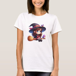 かわいい魔女2羽ハロウィーン Tシャツ