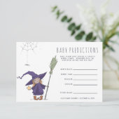 かわいい魔女|ベビーシャワー推測ゲーム 招待状 (スタンド正面)