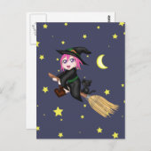 かわいい魔女 ポストカード (正面/裏面)