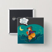 かわいい魔女 缶バッジ (正面&裏面)