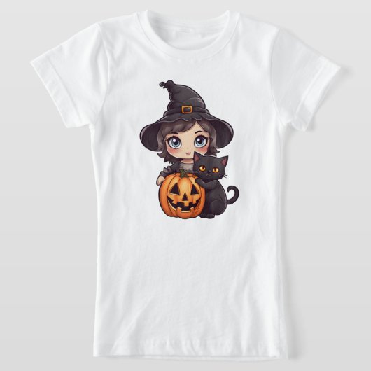 かわいい魔女 Tシャツ (レイダウン)