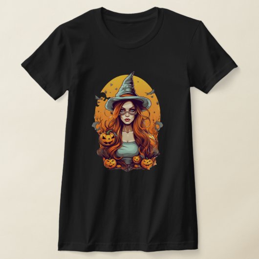 かわいい魔女Tシャツザ完璧なハロウィーンギフトアイディア Tシャツ (レイダウン)