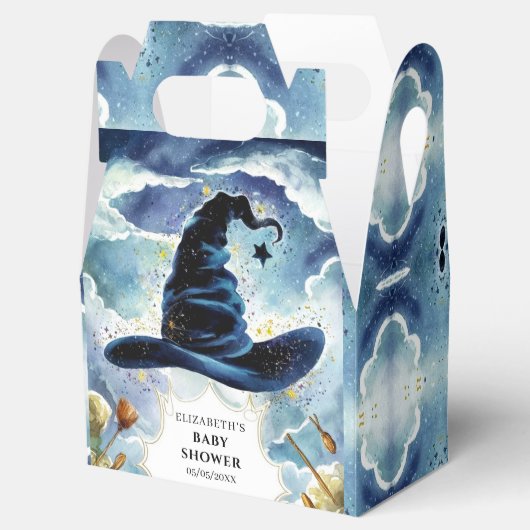 かわいい魔法のウィザードハットベイビーシャワー フェイバーボックス (オープン)