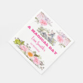 かわいい魔法のベビーユニコーン1歳の誕生日 スタンダードランチョンナプキン (角)