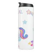 かわいい魔法のユニコーンとレインボーホワイト タンブラー (回転右)