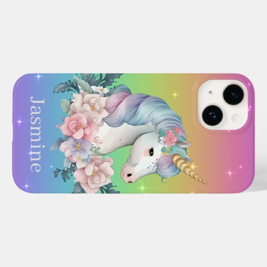 かわいい魔法のユニコーンの名前 Case-Mate iPhoneケース (裏面 (横))