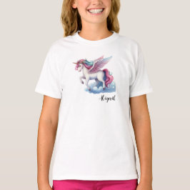 かわいい魔法のユニコーンの女の子の誕生日プレゼントTシャツ Tシャツ