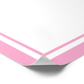 かわいい魔法のユニコーンの女の子らしいピンクの子供 ポスター (角)