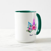 かわいい魔法のユニコーンの顔 マグカップ (正面右)