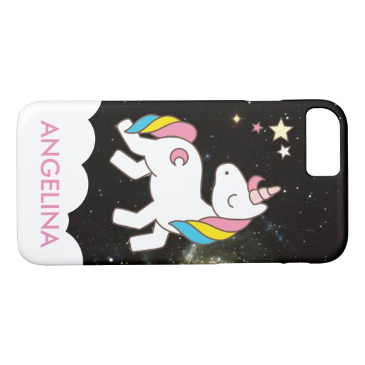 かわいい魔法のユニコーンを追加パーソナライズされた Case-Mate iPhoneケース (裏面(横))