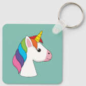 かわいい魔法のユニコーンカラフルヘア キーホルダー (裏面)