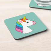 かわいい魔法のユニコーンカラフルヘア コースター (左側)