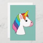 かわいい魔法のユニコーンカラフルヘア シーズンカード (正面/裏面)