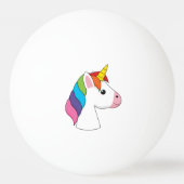 かわいい魔法のユニコーンカラフルヘア 卓球ボール (裏面)