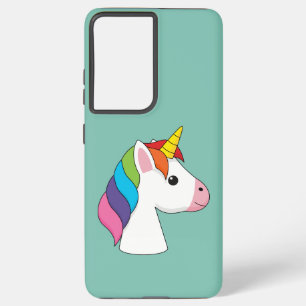 かわいい魔法のユニコーンカラフルヘア SAMSUNG GALAXY S21+ケース