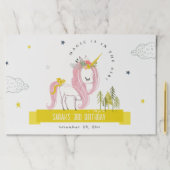 かわいい魔法のユニコーンピンク子供の誕生日ランチョンマット ペーパーパッド (インサイチュ)