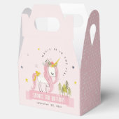 かわいい魔法のユニコーンピンク赤面子供の誕生日 フェイバーボックス (オープン)