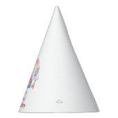 かわいい魔法のユニコーン女の子の最初の誕生日レインボー パーティーハット (右)