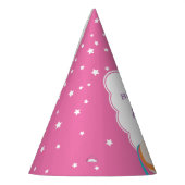 かわいい魔法のユニコーン熱いピンクの女の子の誕生日パーティー パーティーハット (左)