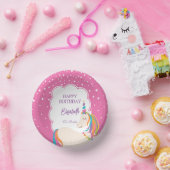 かわいい魔法のユニコーン熱いピンクの女の子の誕生日パーティー ペーパーボウル (パーティー)