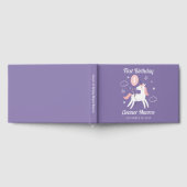 かわいい魔法のユニコーン誕生日パーティーゲストブック ゲストブック (全面)