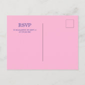 かわいい魔法のユニコーン誕生日パーティー インビテーションポストカード (裏面)