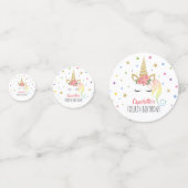 かわいい魔法のユニコーン3フォトバースデーパーティー コンフェッティ (正面)