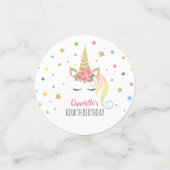 かわいい魔法のユニコーン3フォトバースデーパーティー コンフェッティ (スモール正面)
