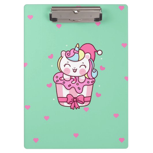 かわいい魔法のユニコーン クリップボード (正面)
